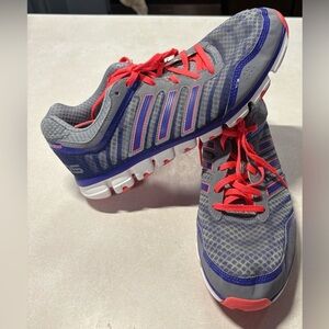 Adidas Women's Sneakers in Gray, purple, and coral